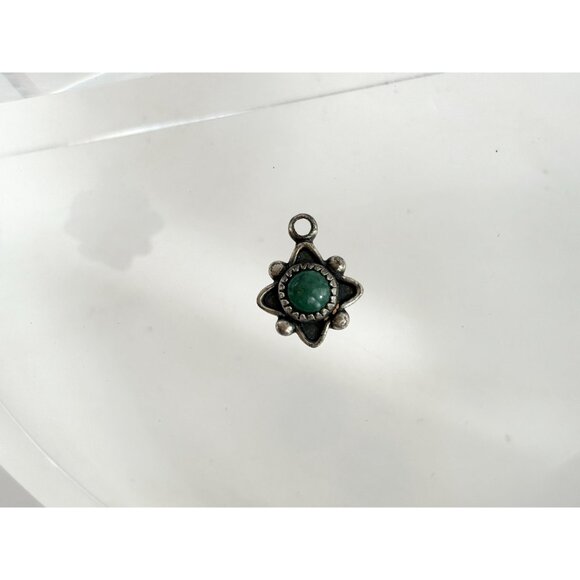 Bell Trading Post Malachite Vintage 925 Sterling Silver Vintage Pendant | Charm - Picture 10 of 11